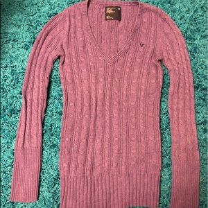 ❤️American Eagle Purple V-Neck Sweater